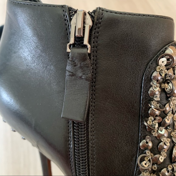 Vera Wang Beacon Jeweled Leather Bootie - Picture 9 of 13